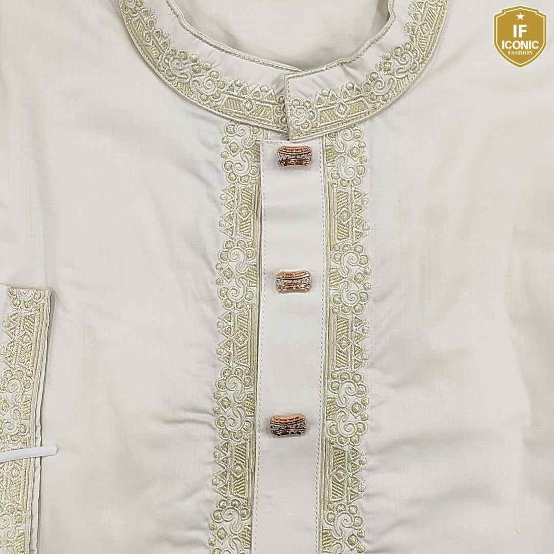 Pakistani Peshwari Cotton Panjabi For Men backViewImage