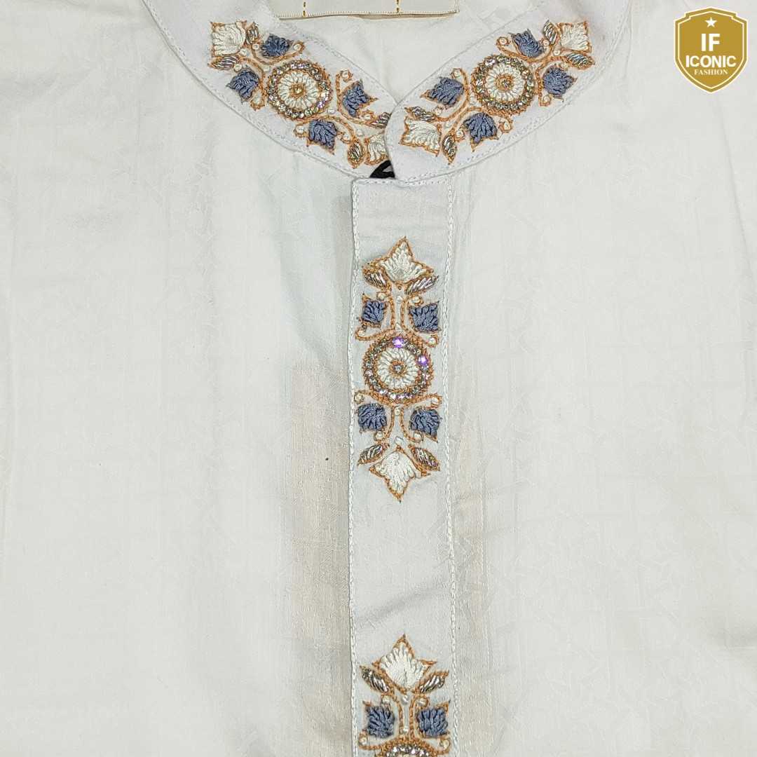 Men's Premium Springing Stone Karchupi Panjabi backViewImage
