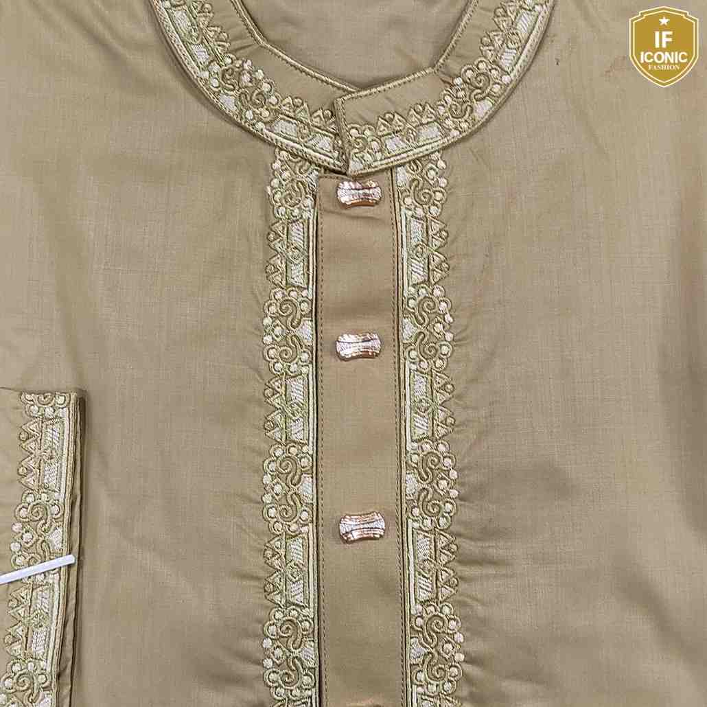 Pakistani Peshwari Cotton Premium Men's Panjabi backViewImage