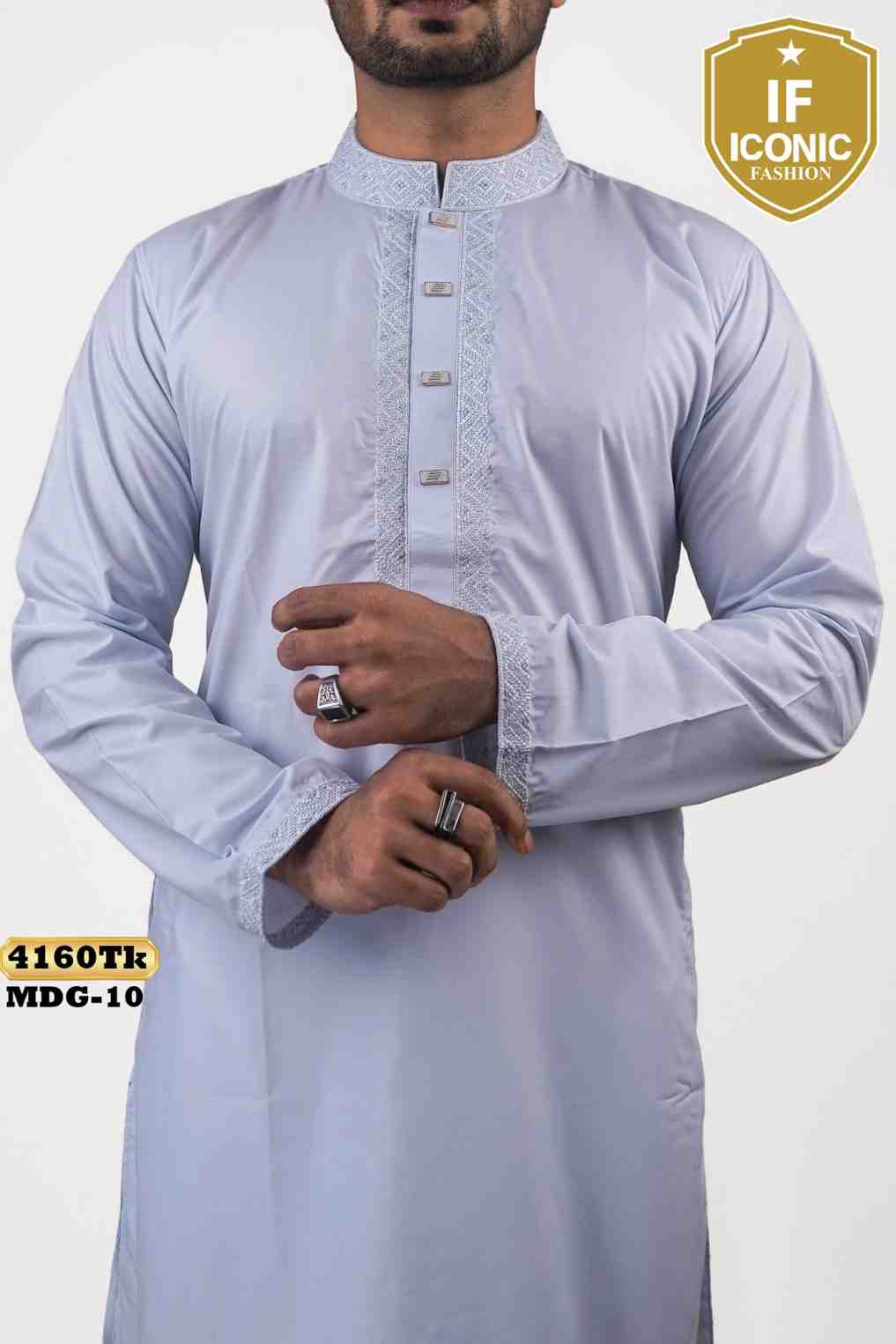 Pakistani Peshwari Style Men's Panjabi backViewImage