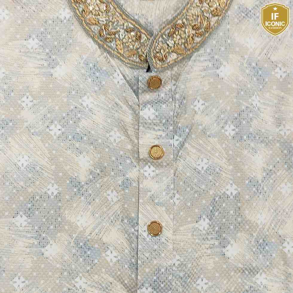 Indian Cotton Print Karchupi Panjabi  backViewImage