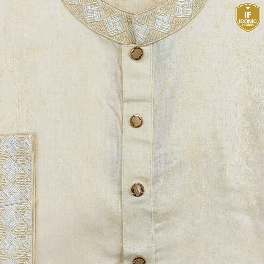 Exclusive Madrasi Design Panjabi For Men's backViewImage