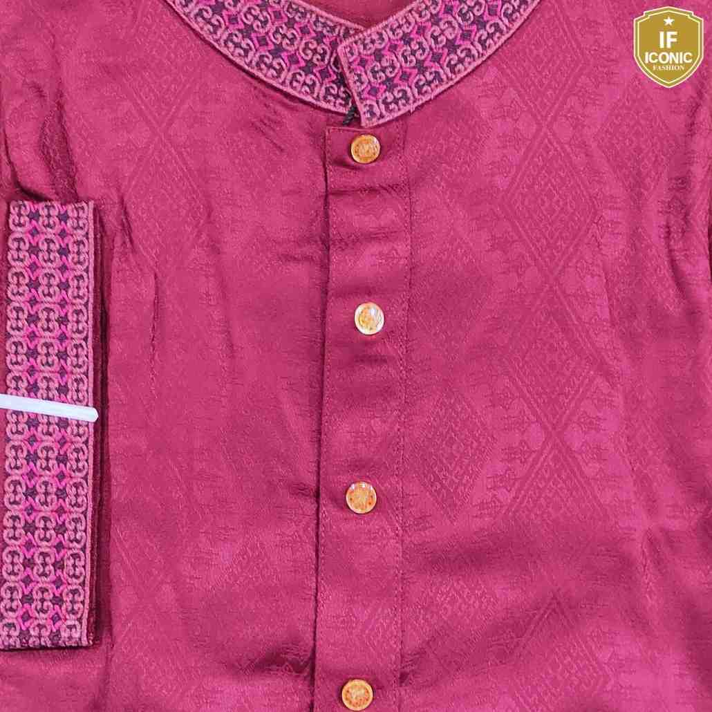 Premium Indian Cotton Madrasi Design Panjabi backViewImage